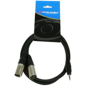 ADJ AC-J3S-2XM/3 Шнур переходник мини JACK 3.5 <--> 2 x XLRM длина 3 метра ADJ AC-J3S-2XM/3 Шнур переходник мини JACK 3.5 <--> 2 x XLRM длина 3 метра
