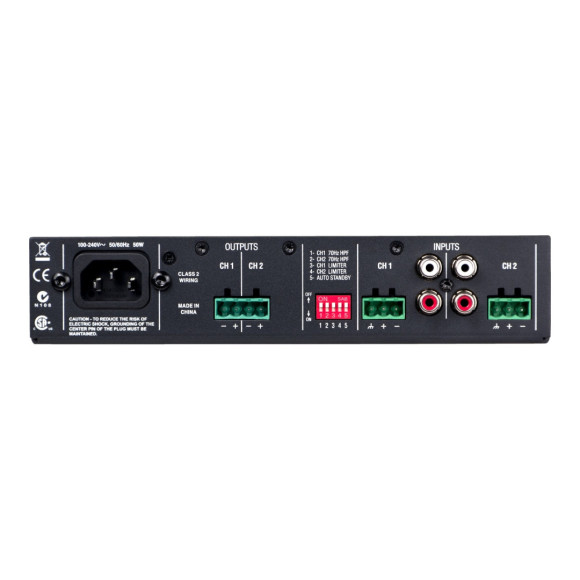 JBL CSA 2120 компакный усилитель 2х120Вт, 4/8 Ом. Входы RCA суммирующие. Авто выключение, конвекцион
