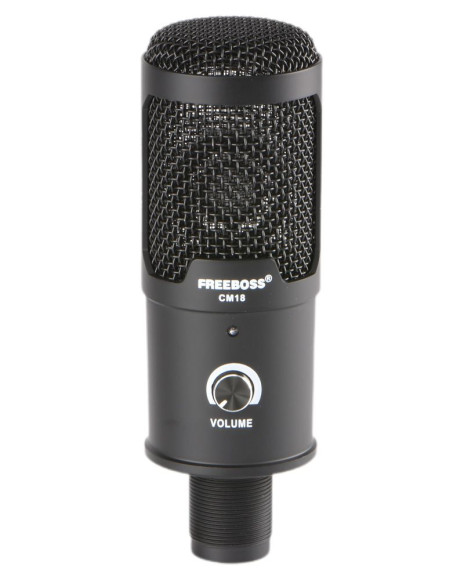 FREEBOSS CM18 Микрофон конденсаторный USB, кардиоида, 30-15000Гц, 5, 24 бит 192 кГц,