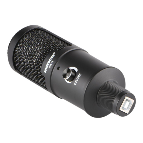 FREEBOSS CM18 Микрофон конденсаторный USB, кардиоида, 30-15000Гц, 5, 24 бит 192 кГц,