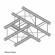 Dura Truss DT 24-T35 Узел стыковочный трехлучевой  (горизонтальный)- T, 90°, алюминиевый, сечение 22