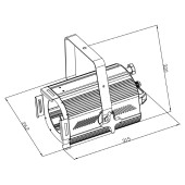 Elation TSP500FN-B прожектор театральный, мощность 500Вт, линза Френель