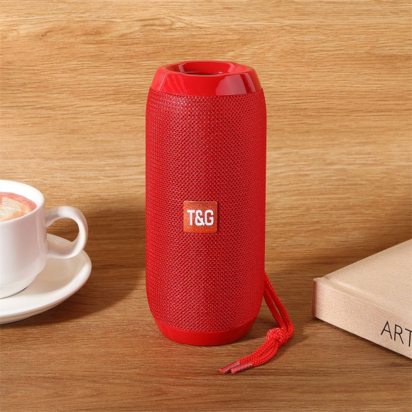 Беспроводная Bluetooth колонка с FM-радио T&G TG-117 (красная) Беспроводная Bluetooth колонка с FM-радио T&G TG-117 (красная)