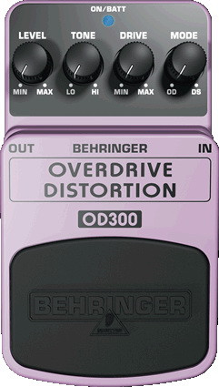 Behringer OD300 педаль 2-режимный овердрайв/дисторшн Behringer OD300 педаль 2-режимный овердрайв/дисторшн