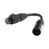 ADJ DMX 3-pin F to 5-pin M IP65