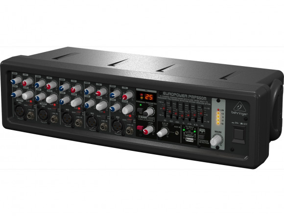 Behringer PMP550M микшер-усилитель 500Вт•4Ом, 5 мик./лин.- каналов, процессор KLARK TEKNIK, FBQ анти