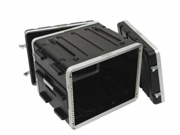 ROADINGER Kunststoff-Rack KR-19, 8HE, DD, schwarz