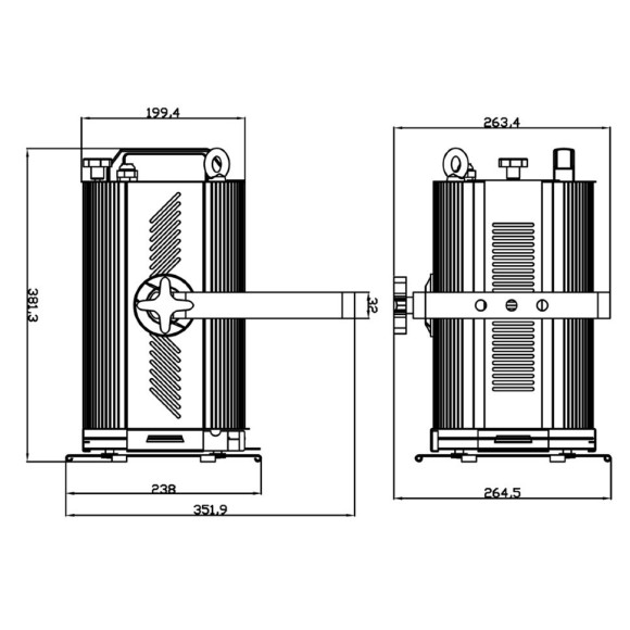 Elation TSP1000FN-B 650/1000 F прожектор театральный, мощность 650/1000Вт, линза Френель Elation TSP1000FN-B 650/1000 F прожектор театральный, мощность 650/1000Вт, линза Френель