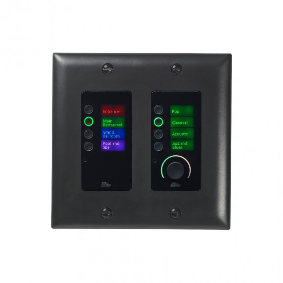 BSS EC-8BV-BLK-EU Ethernet панельный контроллер с 8 кнопками и регулятором уровня, чёрный BSS EC-8BV-BLK-EU Ethernet панельный контроллер с 8 кнопками и регулятором уровня, чёрный