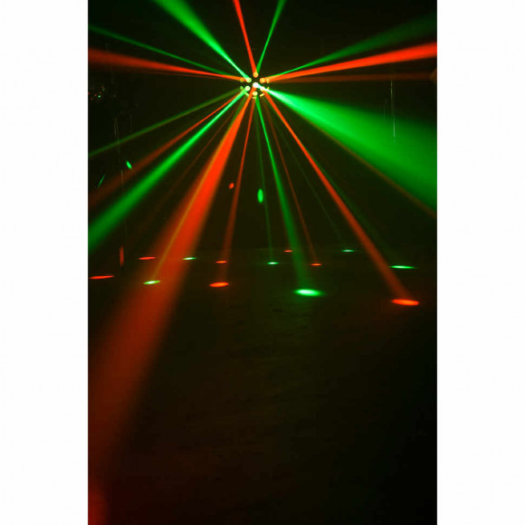 ADJ LED Quest  светодиодный прибор с 19 линзами, вращающиеся RGB лучи с широким углом раскрытия, мощ