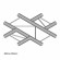 Dura Truss DT 22-C41H-X Узел стыковочный четырехлучевой (горизонтальный)- крестовина, 90°, алюминиев