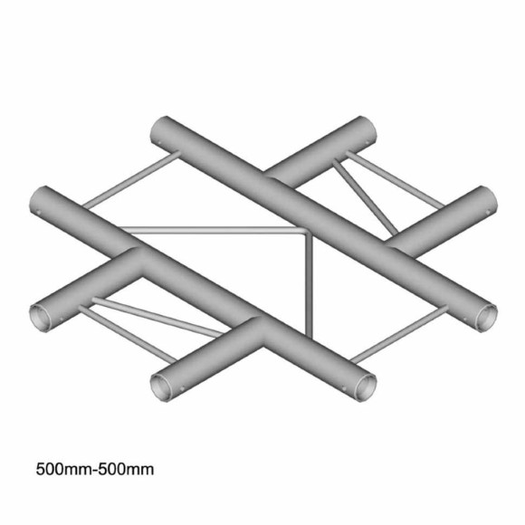 Dura Truss DT 22-C41H-X Узел стыковочный четырехлучевой (горизонтальный)- крестовина, 90°, алюминиев