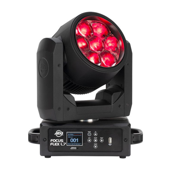 ADJ Focus Flex L7 Вращающаяся голова wash, beam, pixe l/ 7 светодиодов RGBL мощностью 40 Вт