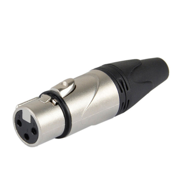 ROSS XLR197 Разъем XLR 3 пин, мама, материал цинк, покрытие никель. Цвет никель.