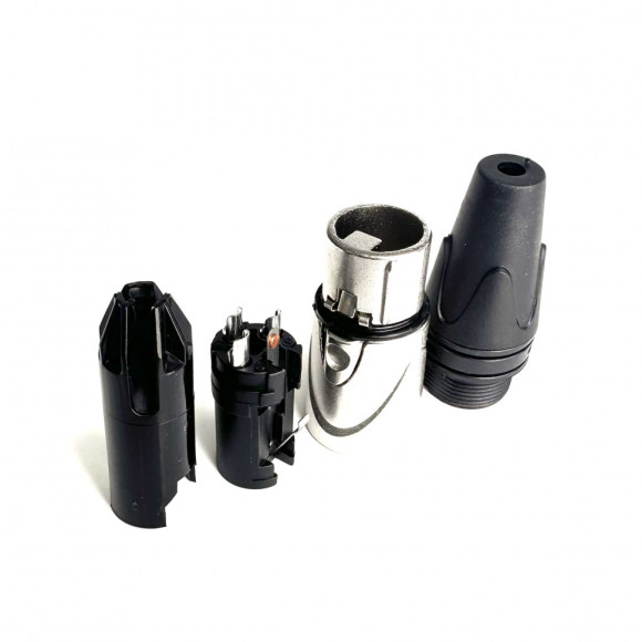 ROSS XLR197 Разъем XLR 3 пин, мама, материал цинк, покрытие никель. Цвет никель.