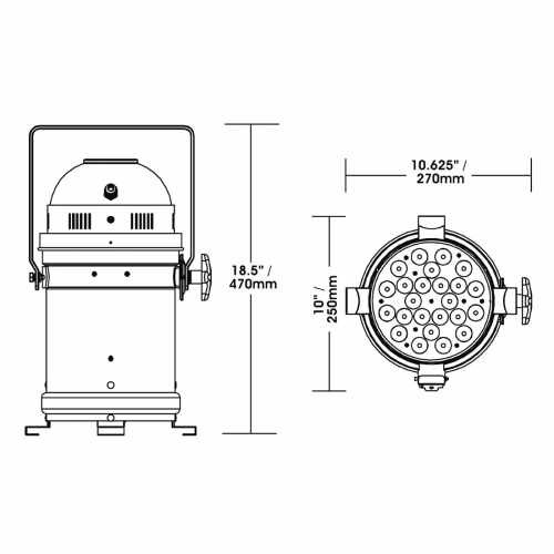 Elation ELED TRI 64 polished  Прожектор PAR на трехцветных светодиодах (18 шт. по 3х1 Вт