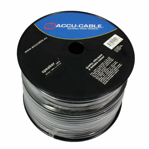ADJ AC-SC2-2,5/100R-B Акустический  кабель  2 x 2,5мм2, цвет: черный. катушка 100 метров