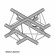 Dura Truss DT 23 C41 Узел стыковочный четырехлучевой - крестовина, 90°, алюминиевый, сечение 220х220