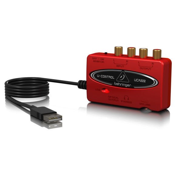 Behringer UCA222 внешний портативный звуковой интерфейс, USB2.0, 2 вх/2 вых канала Behringer UCA222 внешний портативный звуковой интерфейс, USB2.0, 2 вх/2 вых канала