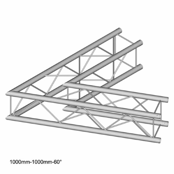 Dura Truss DT 24 C20-L60 Узел стыковочный двухлучевой - угол, 60°, алюминиевый, сечение 220х220 мм