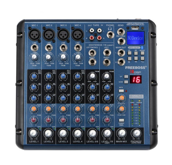 FREEBOSS SMR8 Микшерный пульт 8-ми канальный FREEBOSS SMR8 Микшерный пульт 8-ми канальный